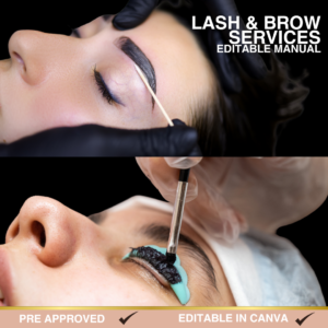 Lash & Brow Services Editable Manual